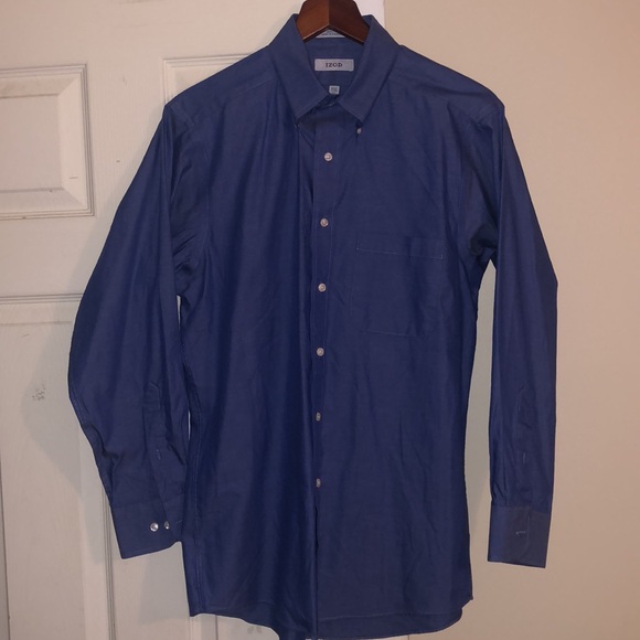 IZOD Men’s Button Down Size Medium 15.5 (32/33) - Picture 2 of 6